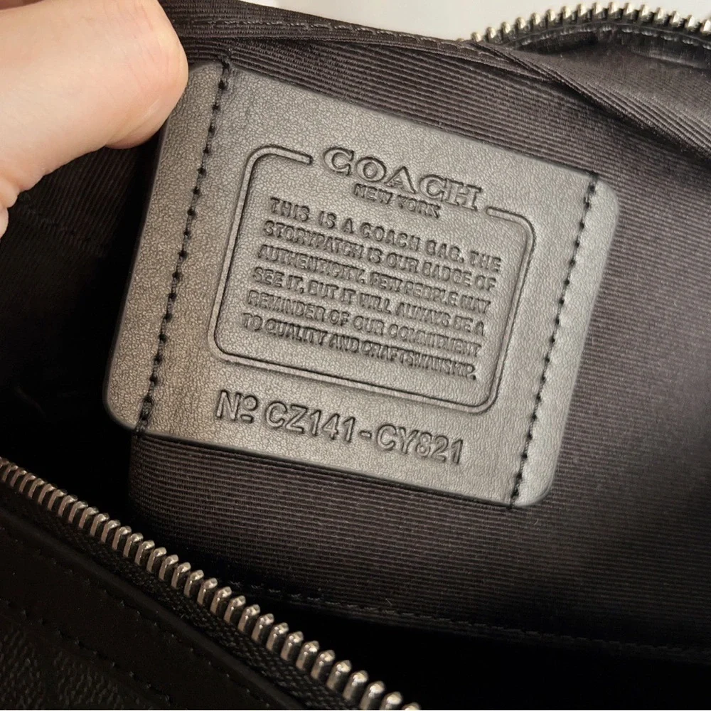 Black Monogram Patch Boston Handbag - Picture 5 of 9